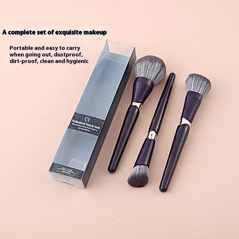 Portable Makeup Brush Suit Soft Hair Face Powder