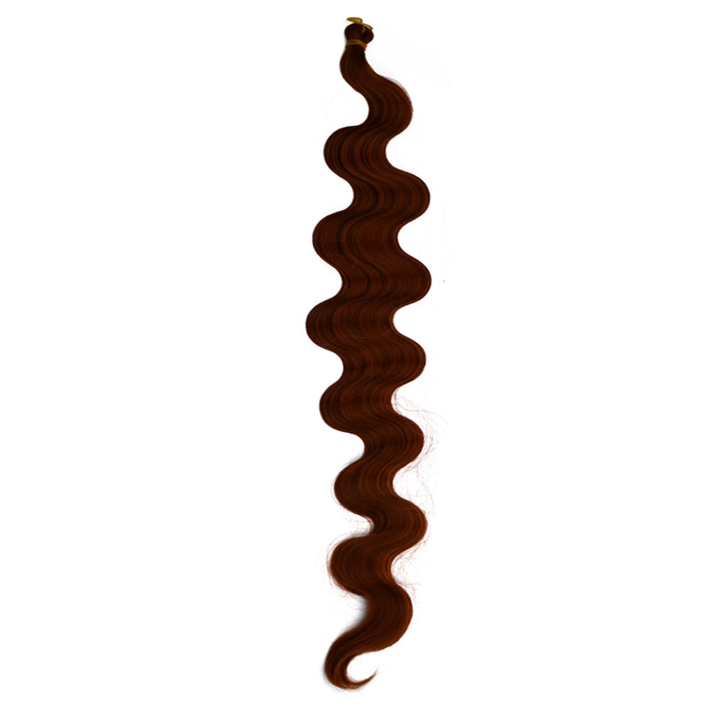 European And American Style Wig Wine Red Big Wave Chemical Fiber Braided Hair Crochet Hair Extension