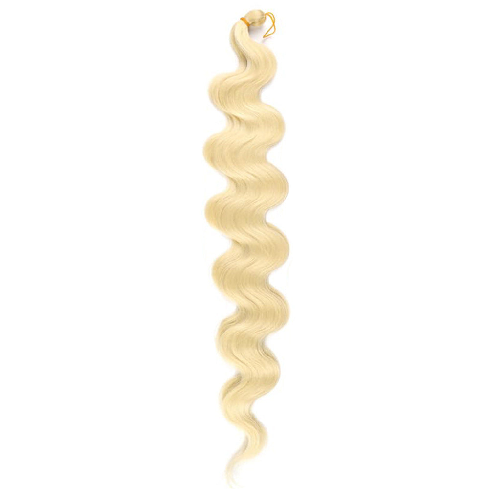European And American Style Wig Wine Red Big Wave Chemical Fiber Braided Hair Crochet Hair Extension