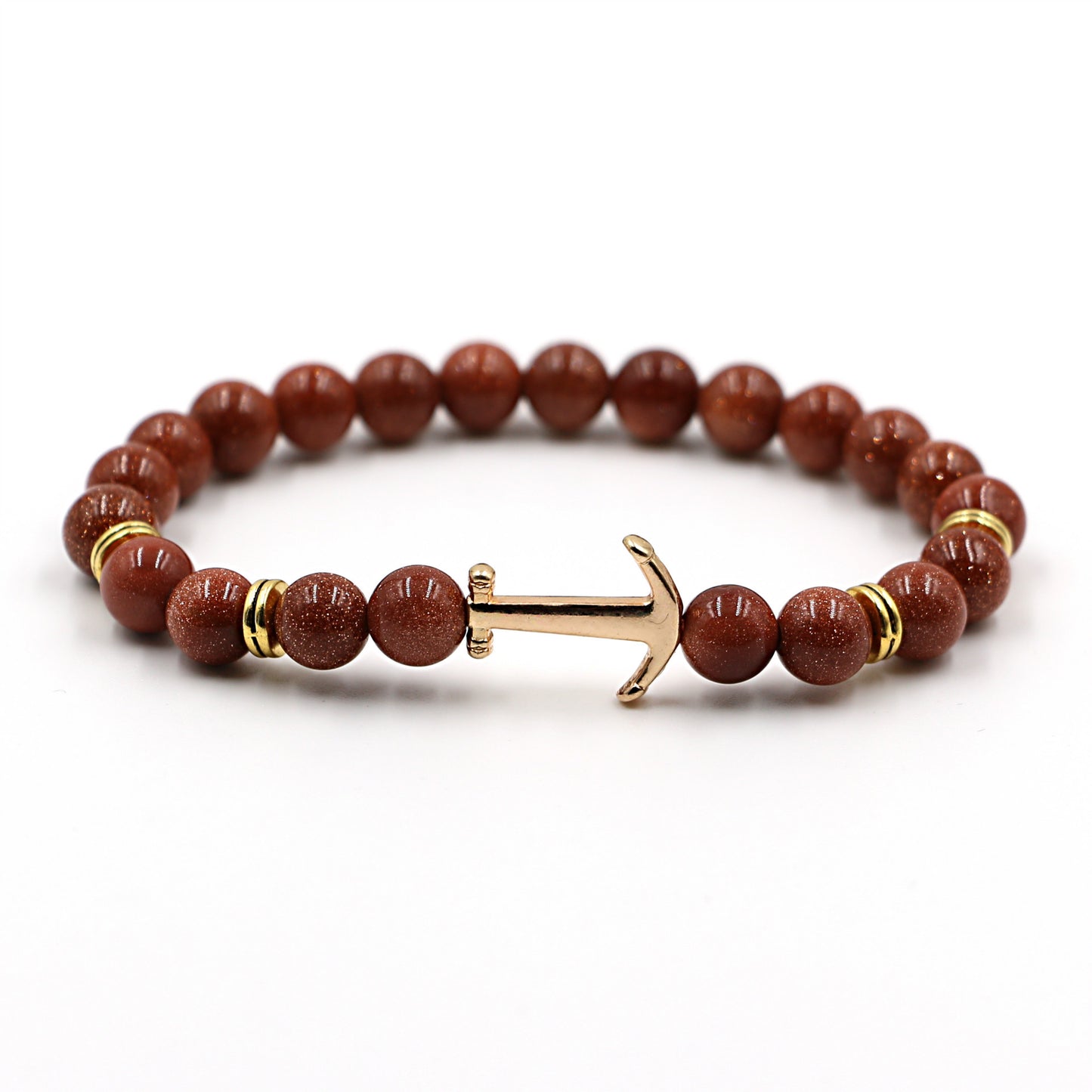 Boat Anchor Volcanic Natural Stone Bracelet