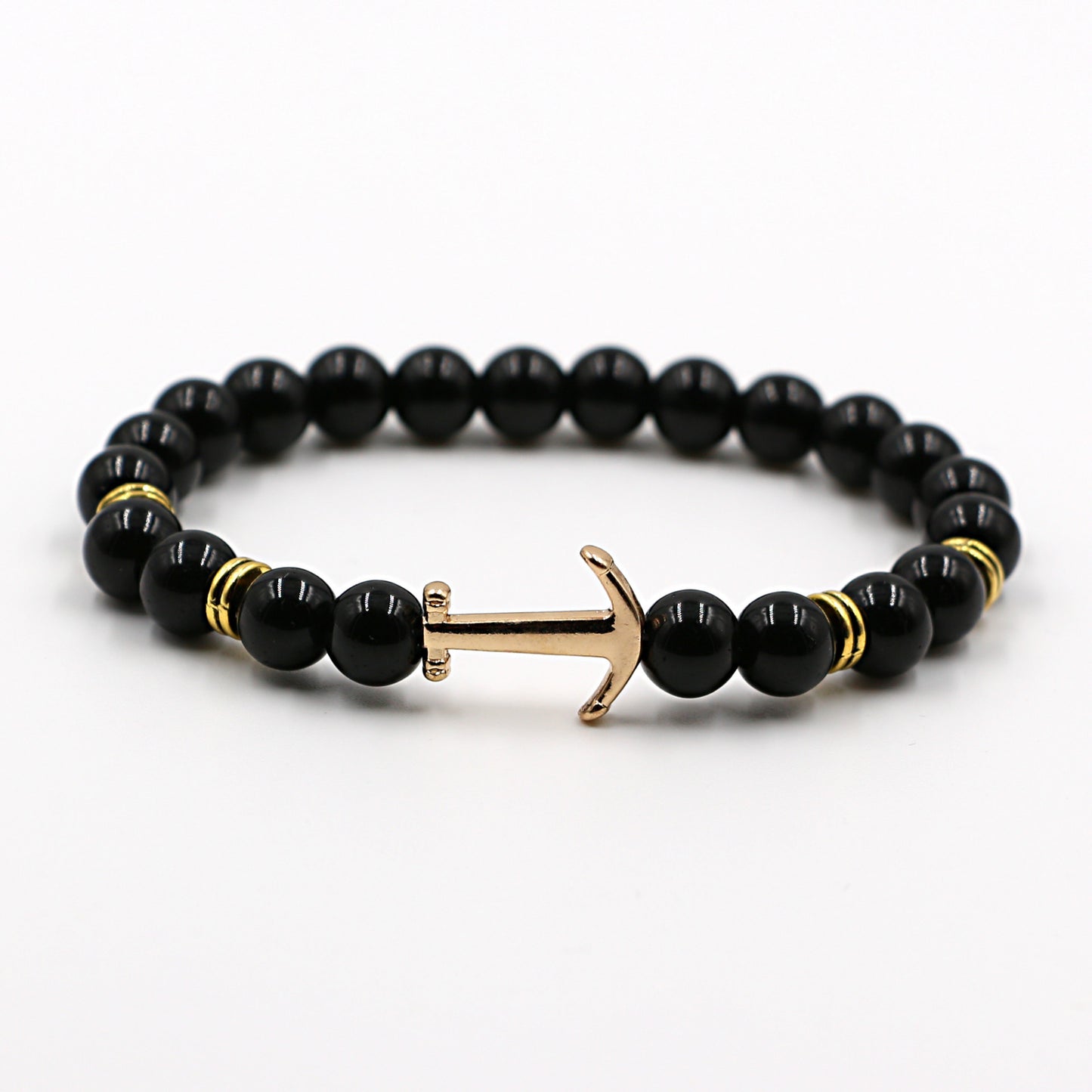 Boat Anchor Volcanic Natural Stone Bracelet