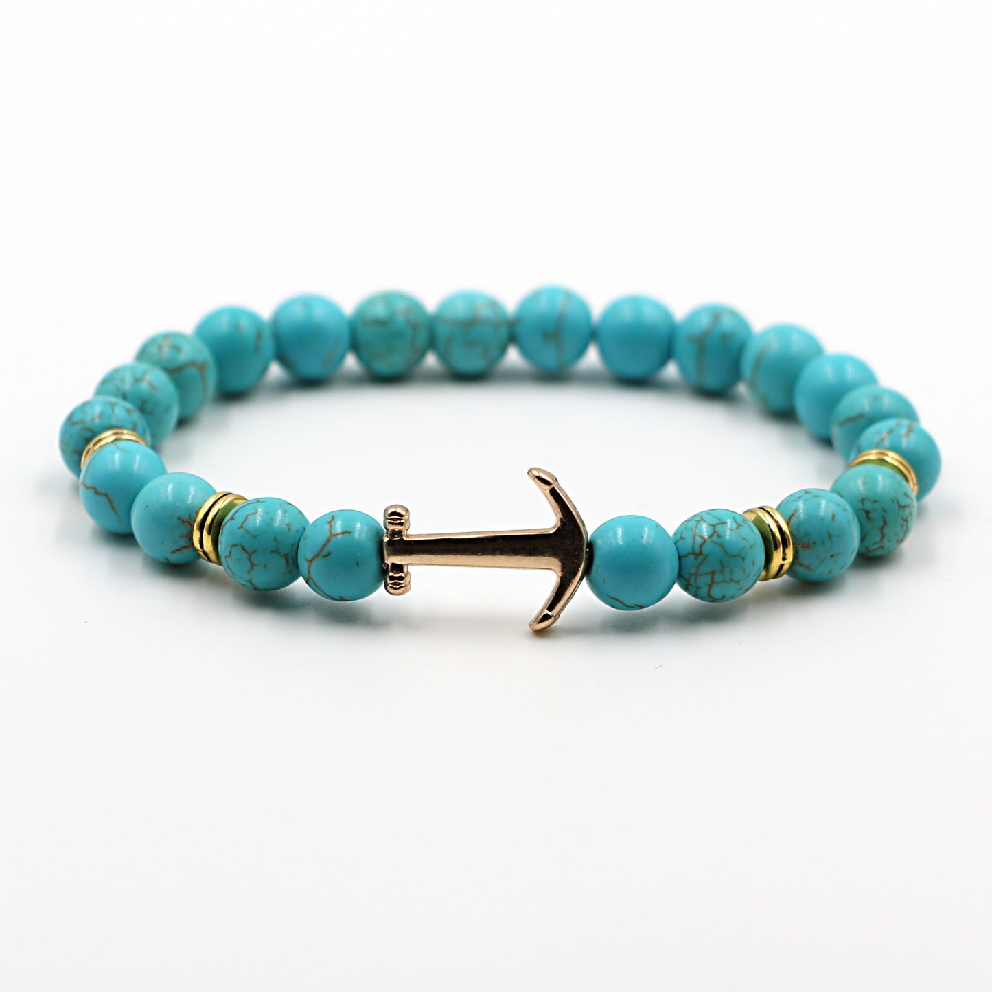 Boat Anchor Volcanic Natural Stone Bracelet