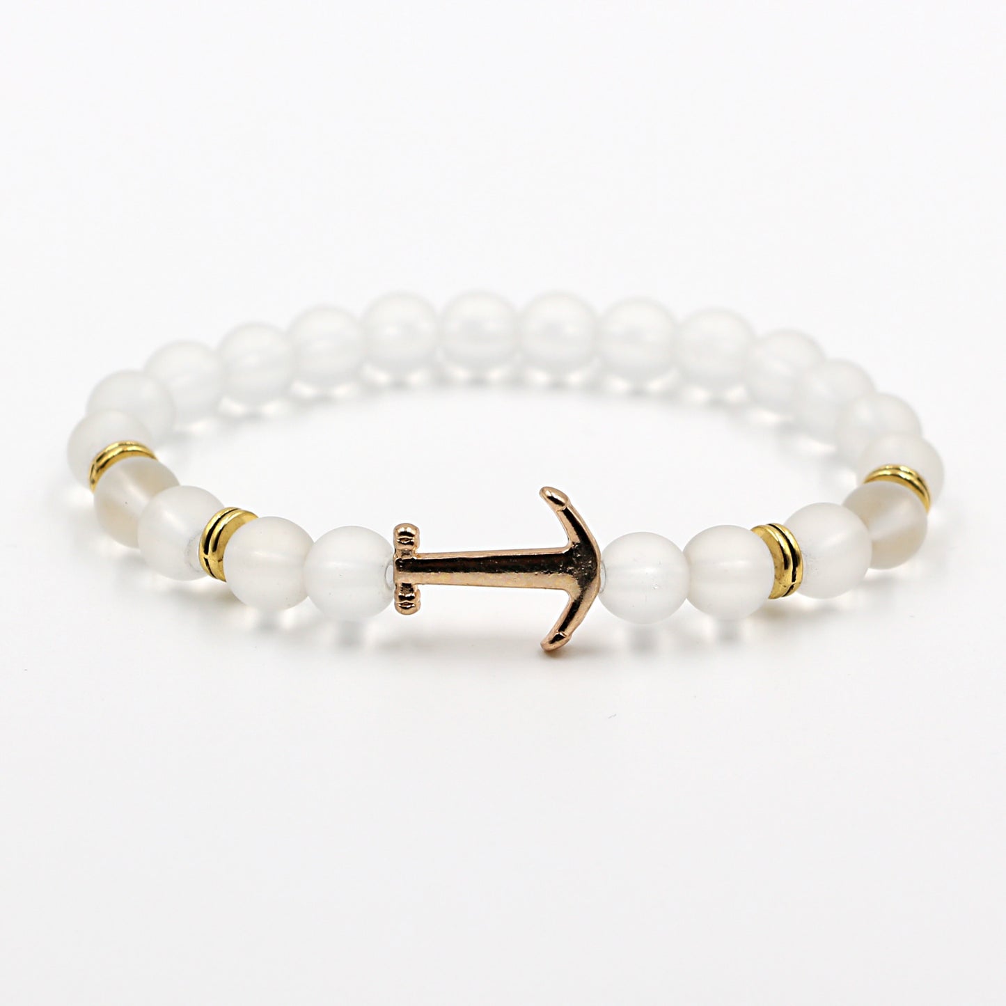 Boat Anchor Volcanic Natural Stone Bracelet