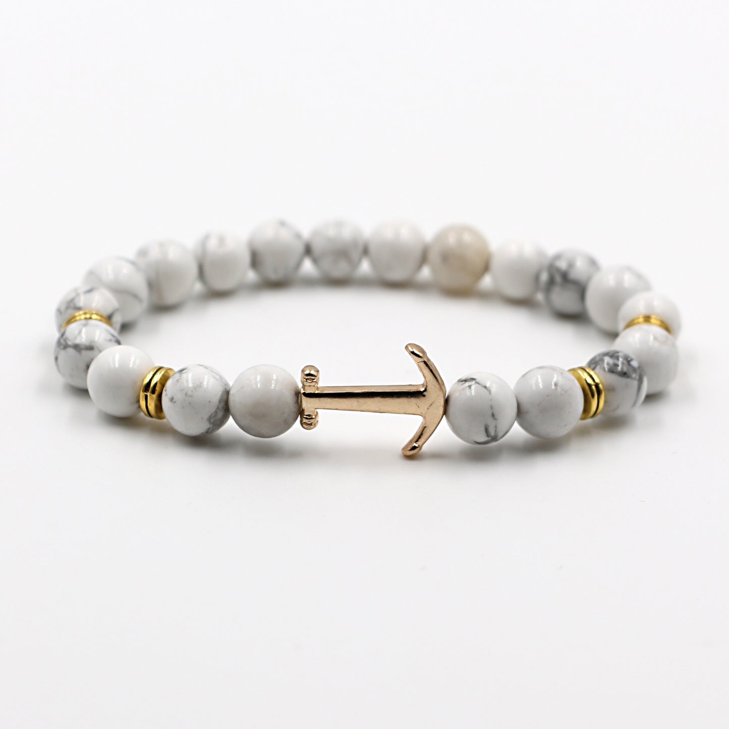 Boat Anchor Volcanic Natural Stone Bracelet