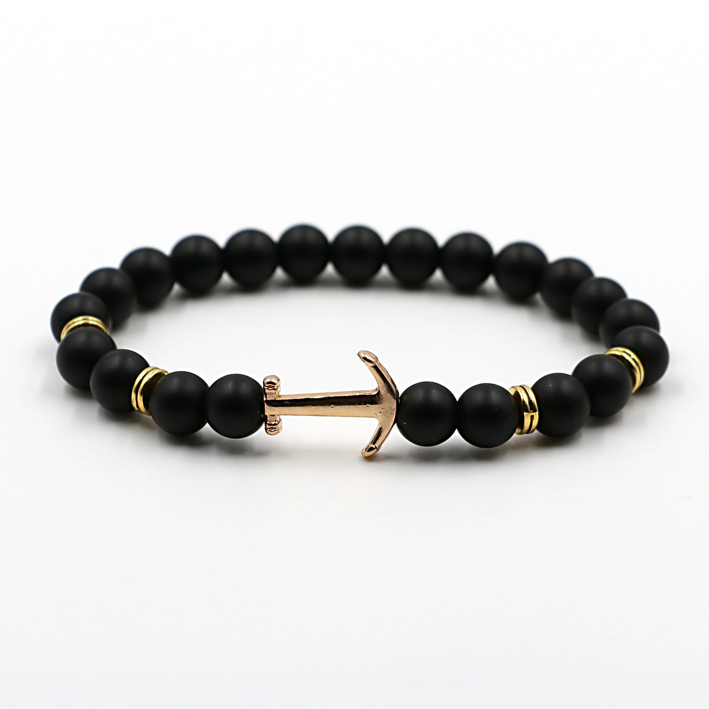 Boat Anchor Volcanic Natural Stone Bracelet