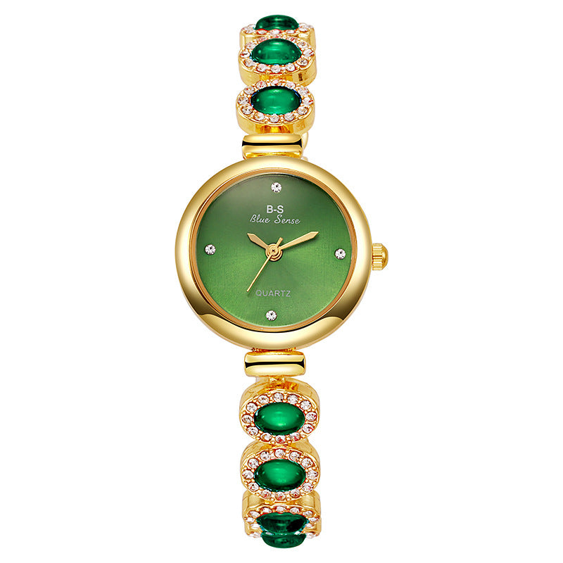 Women's Bracelet Round Dial Diamond Advanced Quartz Watch