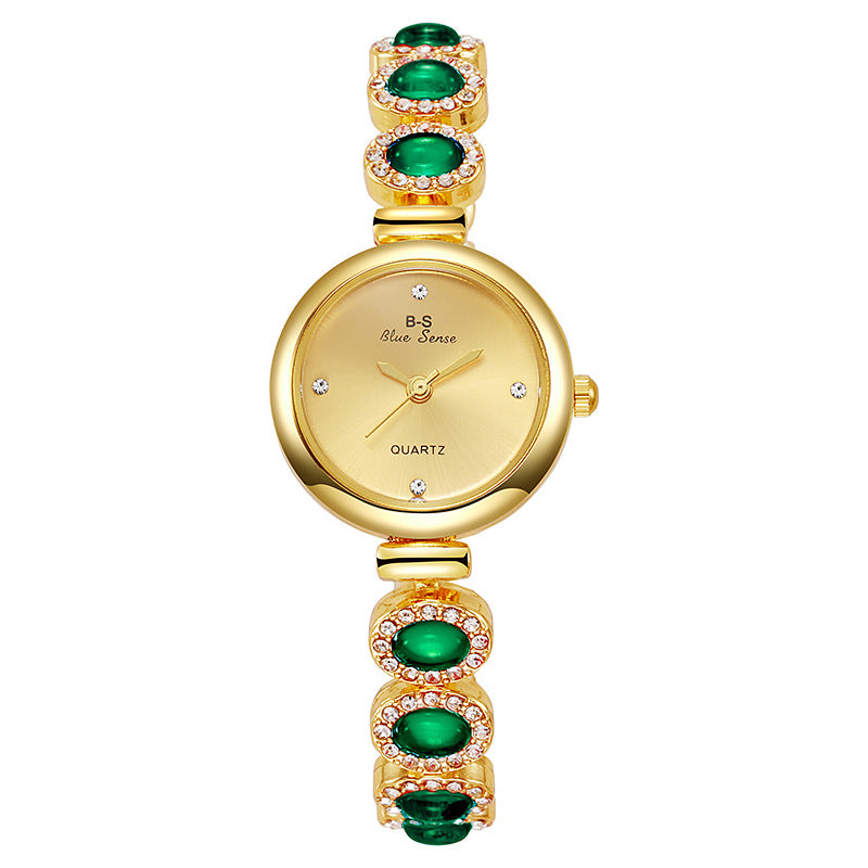 Women's Bracelet Round Dial Diamond Advanced Quartz Watch