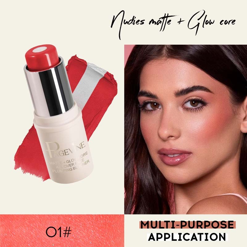 Matte Two-color Sandwich Blush Stick Moisturizing Highlight