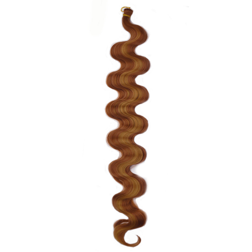 European And American Style Wig Wine Red Big Wave Chemical Fiber Braided Hair Crochet Hair Extension