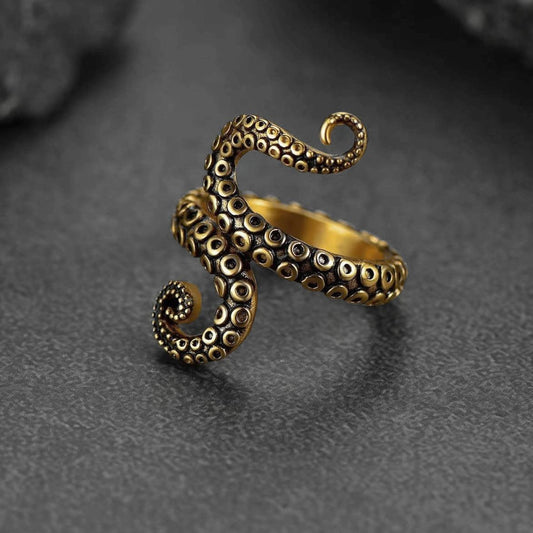 European And American Retro Personalized Octopus Punk Ring Trend